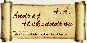 Andrej Aleksandrov vizit kartica